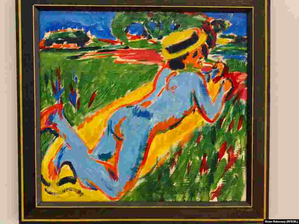 Ernst Ludwig Kirchner, Nud în albastru, Baden-Baden