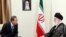 Iran's Supreme Leader Ayatollah Ali Khamenei (right) meets with UN Secretary-General Ban Ki-moon in Tehran on August 29.