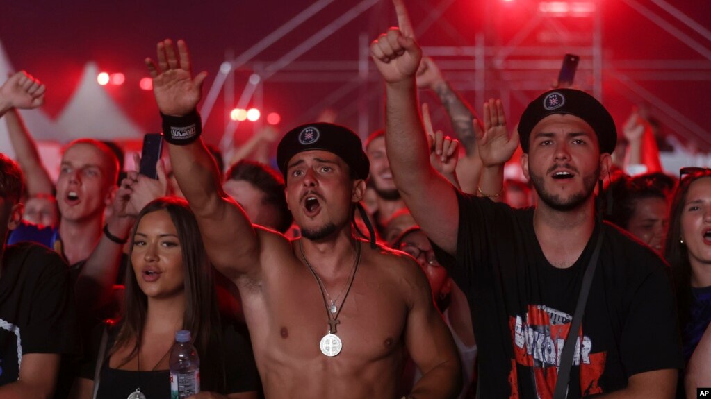 Mladi na koncertu Marka Perkovića Thompsona 5. jula 2025. u Zagrebu