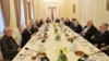 Armenia - President Serzh Sarkisian meets with a group of intellectuals and artists in Yerevan, 16Jan2018.