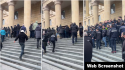 დაპირისპირება სასამართლო სხდომაზე შესვენების გამოცხადებისა და შენობიდან დამსწრეთა გამოსვლისას მოხდა.