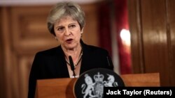 Kryeministrja britanike, Theresa May.