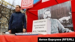 Aleksei Denisyuk has long been attempting to drum up support for a Stalin monument in Novosibirsk. 