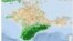The map, issued by the Ukrainian ministry, purportedly shows Crimea's vegetation in 2018.