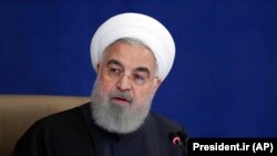 IRAN -- Iranian President Hassan Rohani speaks at a meeting in Tehran, December 9, 2020