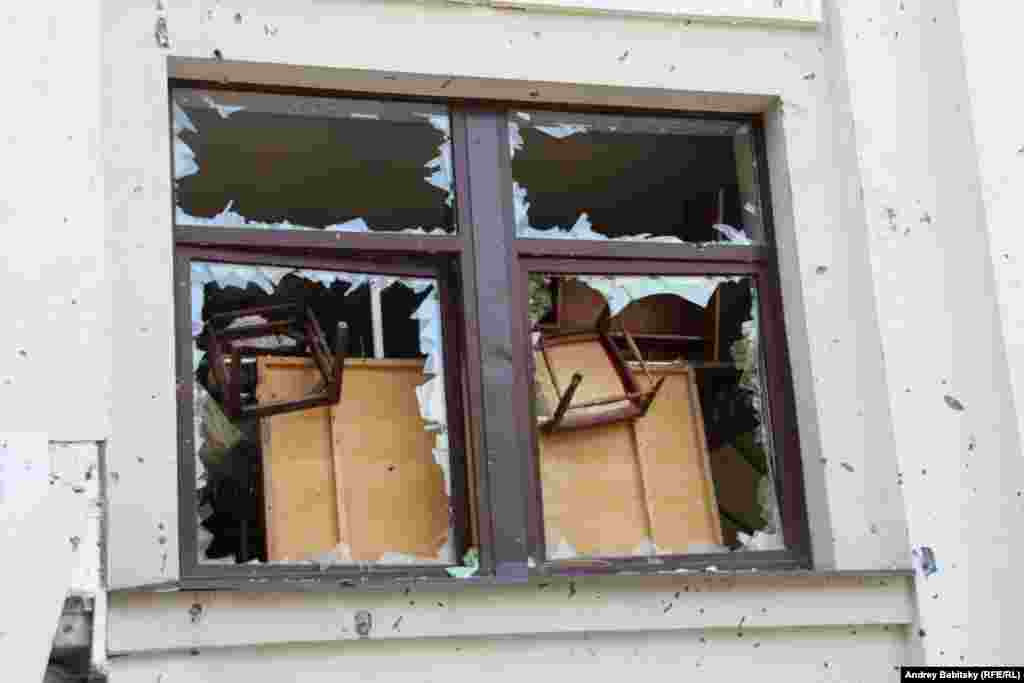 An explosion struck the separatist-held administration building on June 2, killing at least eight people. Rebels claimed the blast was an air strike by the Ukrainian military, a charge rejected by officials in Kyiv.