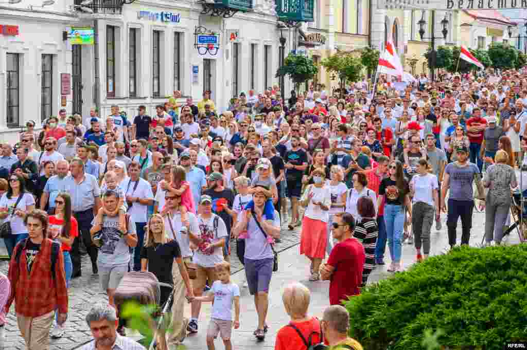 Belarus - Protests after presidential elections in Belarus. Hrodna, 23Aug2020