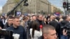 Predsednik Srbije daje izjavu na okupljanju pristalica vlade pod nazivom "Ne damo Srbiju". 11. april 2025. 