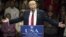 U.S. President-elect Donald Trump speaks during a stop in Cincinnati, Ohio, on December 1.