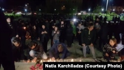 Акция памяти о погибших в шахте им. Миндели
