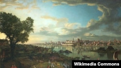 Бэрнарда Бэлёта (Каналета), «Від на Варшаву ад кварталу Прага» (1770).