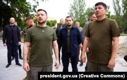 Președintele Zelenski a vizitat orașul Nikolaev, sudul Ucrainei, 18 iunie 2022.