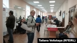 Избирательный участок в Петербурге 