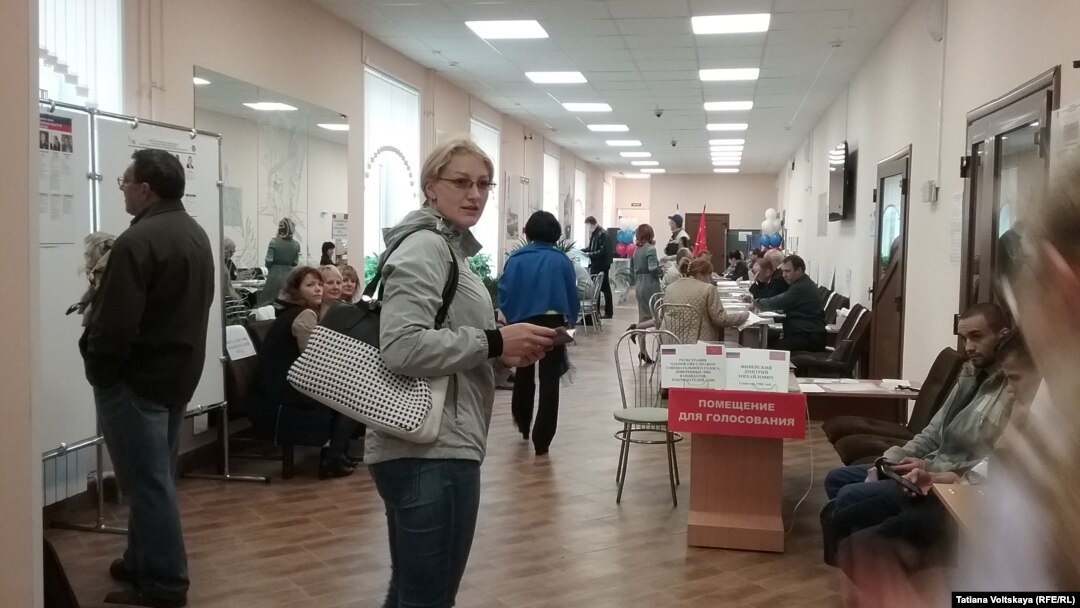 Избирательный участок в Петербурге 