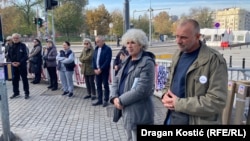 Odavanje pošte kod Skupštine Srbije stradalima u Novom Sadu, 13. novembar 2025.