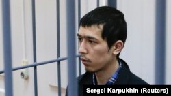 Аброр Азимов, обвиняемый по делу о теракте в метро Санкт-Петербурга. Москва, 18 апреля 2017 года.