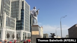 The 7.5-meter tall statue to Mikhail Kalashnikov, which stands on a northern intersection of the Garden Ring around central Moscow.