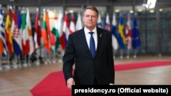 Klaus Iohannis la summit-ul UE din 14 decembrie 2017.