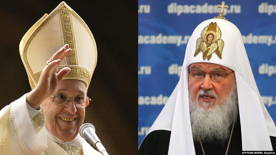The meeting between Pope Francis (left) and Patriarch Kirill (right) will be the first between the leaders of the Catholic and Russian Orthodox churches.