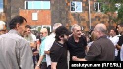 Armenia -- Members of the Sasna Trer group pictured after their release from custody, 7 June 2018.