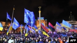 În Piața Independenței la Kiev