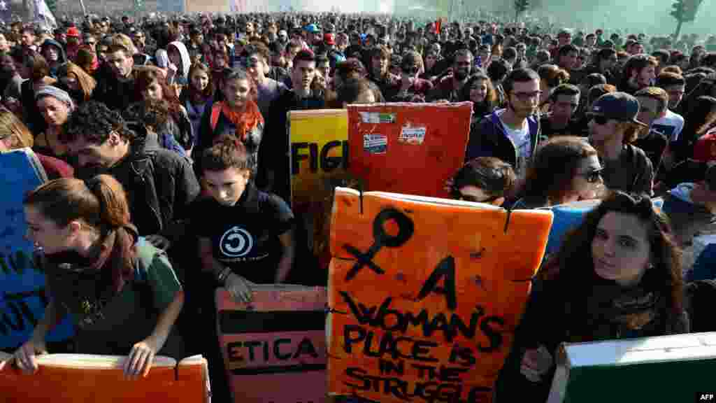 A protest in Rome