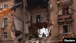 რუსული დრონებით შეტევის შედეგად დანგრეული სახლი ოდესაში. 2026 წლის 27 იანვარი