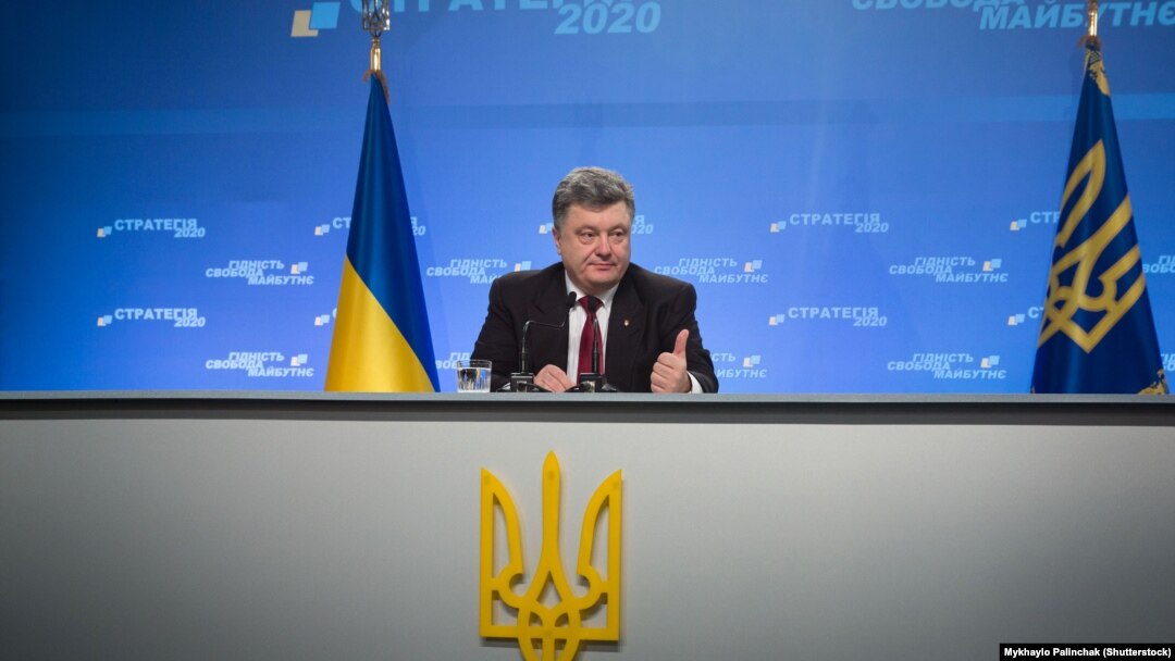 Ukrainian President Petro Poroshenko at a late-September press conference in Kyiv