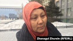 Жительница Актобе Гульжанар Сабенова, мать ученицы школы № 23. Актобе, 8 января 2018 года.