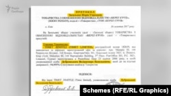 Протокол загальних зборів, підписаний Володимиром Дубровським