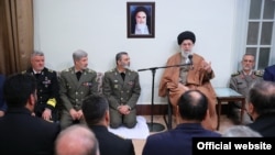 Ayatollah Ali Khamenei met with Iran's military commanders on the "Navy Day" on November 28, 2018.