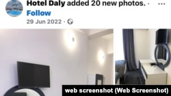 Pagina de Facebook a hotelului - captură iunie 2022.