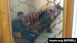 Коридор Верховного суда Крыма, где прошли заседания в закрытом режиме