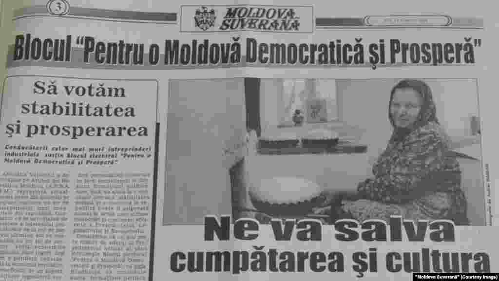 &quot;Moldova Suverana&quot;, 19 martie 1998, platformă electorală
