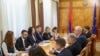 Armenian Minister of Internal Affairs Arpine Sargsian (left row, center) during a meeting with a delegation led by Johannes Luchner, Deputy Director-General for Migration and Home Affairs of the European Commission, November 5, 2025. 