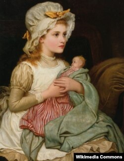 Кейт Пэруджыні, «Дзяўчынка зь лялькай» (1876)