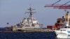აშშ-ის საზღვაო ძალების გამანადგურებელი USS Ross-ი ოდესის პორტში. USS Ross-ი მონაწილეობას იღებს Sea Breeze 2021-ში.