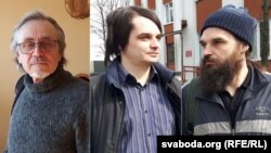 Віцебскія актывісты Мікалай Качурэц, Уладзімер Кійко і Яраслаў Кійко