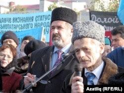 Мустафа Джемилев на митинге в Симферополе - до запрета на въезд в Крым
