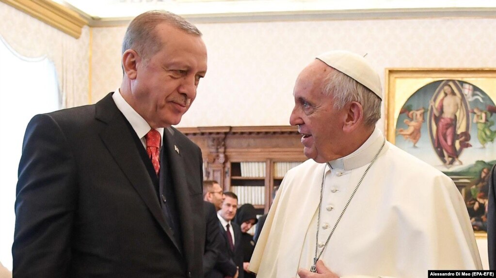 Image result for erdogan pope vatican