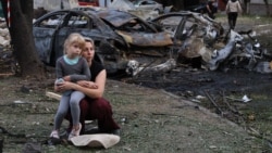 “There is nothing left,” Natalya, a resident of Boryspil in the Kyiv region, told RFE/RL's Ukrainian Service as she surveyed what remained of her sister’s apartment in a building damaged by a Russian missile strike following a deadly attack on September 1.
