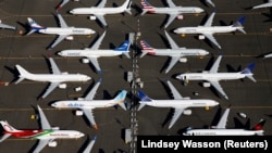 هواپیماهای بوئینگ ۷۳۷ مکس در یکی از فرودگاه‌های سیاتل