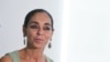U.S. -- Iranian-born visual artist Shirin Neshat speaks during an interview with Agence France-Presse at the Hirshhorn Museum in Washington, May 5, 2015