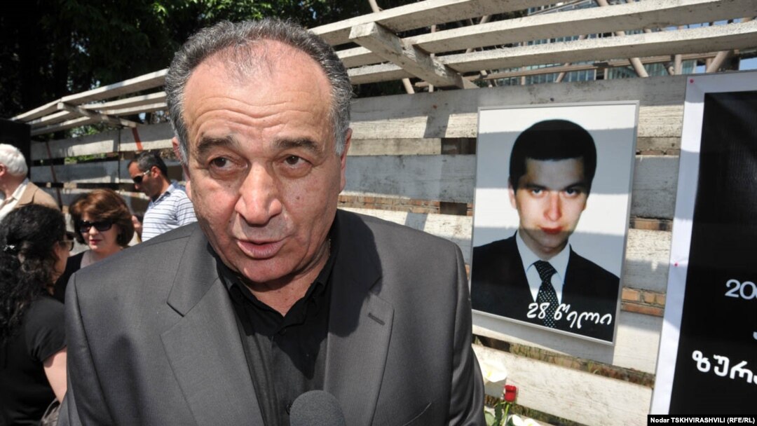 "Tomorrow it will be one year since they devastated our family and killed our beloved son, 22 years old and a fourth-year student," Yuri Vazagashvili told reporters in May 2007. (file photo)
