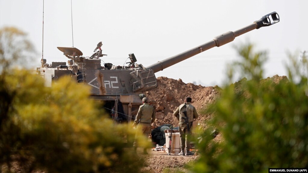 تانک اسرائیلی در نزدیکی نوار غزه