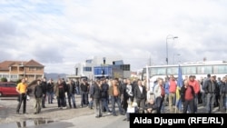 Protest radnika Hidrogradnje, Sarajevo, 6.11.2013.