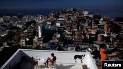 Pogled na favele, Rio de Žaneiro, 2016.