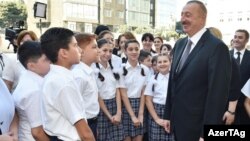 İlham Əliyev ilk dərs ilində 20 nömrəli məktəb, Bakı 15 sentyabr 2017 
