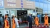 Падчас урачыстага адкрыцьця беларускай крамы duty free ў Кітайска-казахстанскім міжнародным цэнтры прыгранічнага супрацоўніцтва «Хоргас», 23 кастрычніка 2019 году