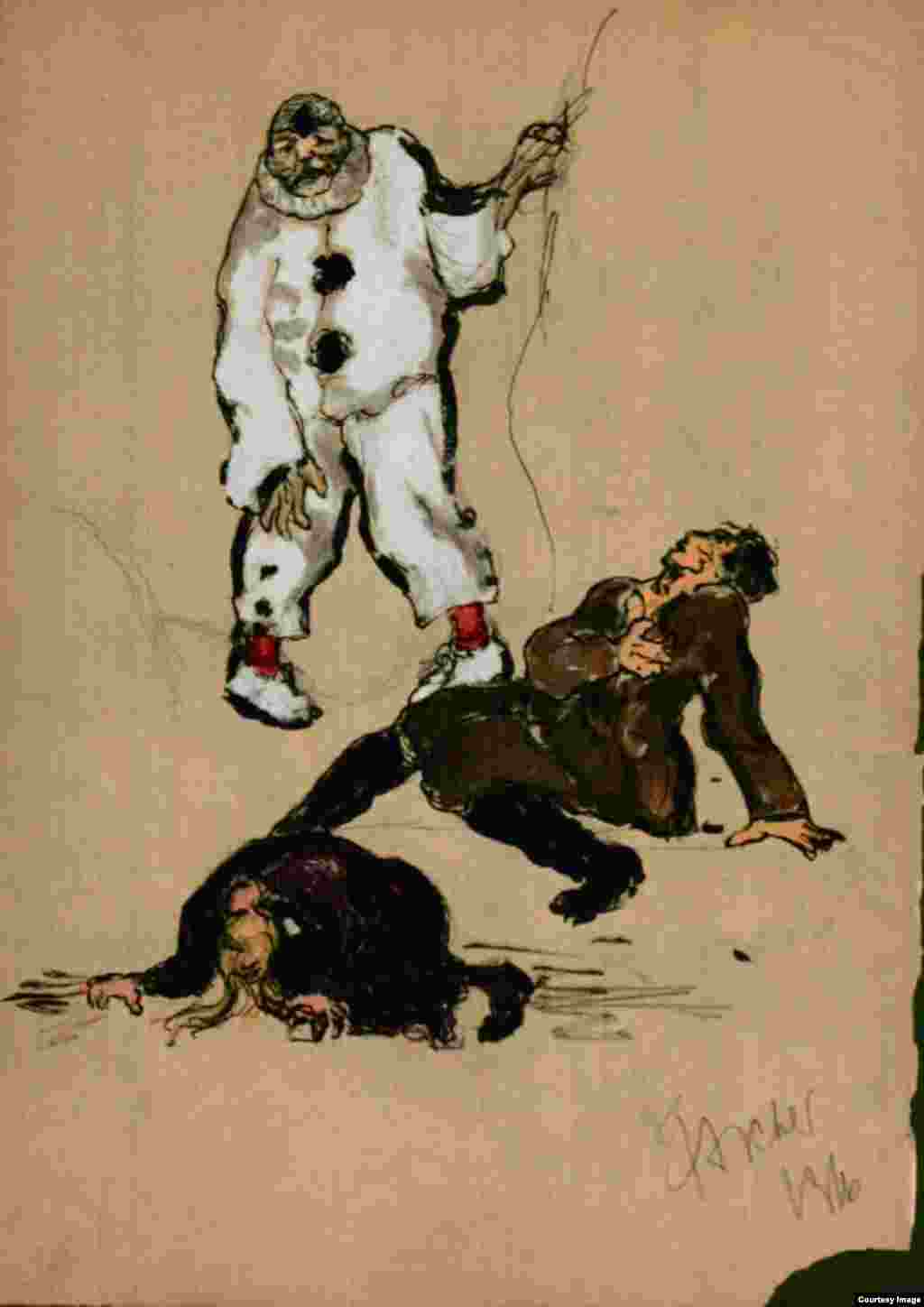 Fritz Ascher, Clown, Paiață, 1916.&nbsp;